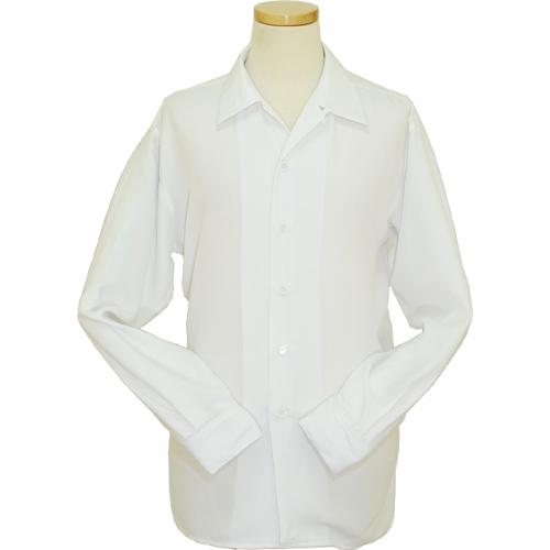 Pronti Solid White Long Sleeve Microfiber Casual Shirt S247